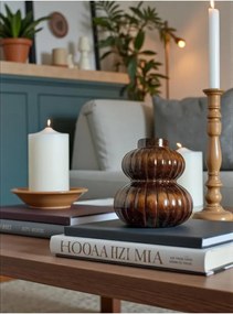 Stewehome Διακοσμητικό βάζο με ραβδώσεις και εφέ παλαίωσης από μπετόν