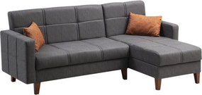 Corner Sofa-Bed Polya - Dark Grey Dark Grey