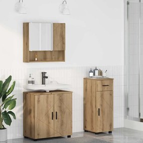 vidaXL Σετ Επίπλων Μπάνιου 3 pcs artisan δρυς 61 x 35 x 64 εκ.