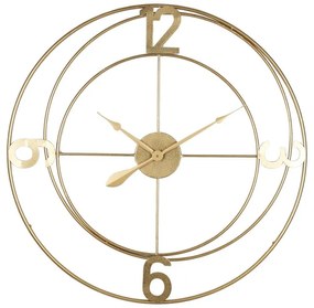 Ρολόι τοίχου Rive Inart μέταλλο σε χρυσή απόχρωση 80x3x80εκ 80x3x80 εκ.