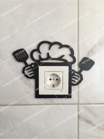 Stewehome Πλαίσιο πρίζας κουζίνας Μαύρο