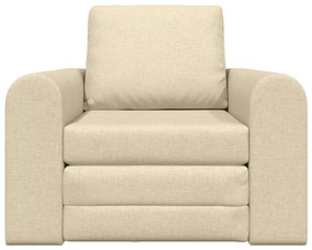 vidaXL Δάπεδο Καναπές Κρεβάτι 2 σε 1 Κρεμ 98x71x83 εκ. Ύφασμα