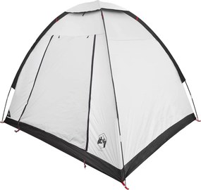 vidaXL Σκηνή Camping 2 ατόμων Λευκό Μαύρο Πολυεστέρας και Χάλυβας