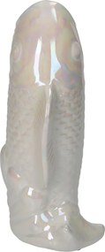 Βάζο ArteLibre Ψάρι Ιβουάρ Κεραμικό 15.5x10.5x28cm