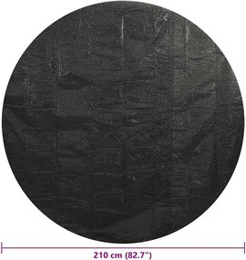 vidaXL Κάλυμμα Πισίνας Μαύρο 210 εκ. από Πολυαιθυλένιο