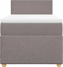 vidaXL Κρεβάτι Boxspring με Στρώμα Taupe 80x200 εκ. Υφασμάτινο