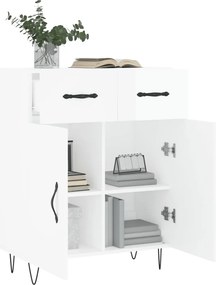 vidaXL Ντουλάπι Γυαλιστερό Λευκό 69,5x34x90 εκ. Επεξεργασμένο Ξύλο