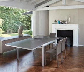Τραπέζι Varnished aluminium Clarance 123-246x90x75 - Grey finishing oak