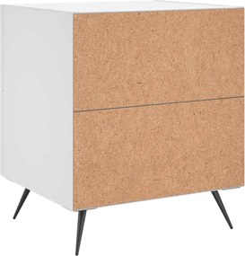 vidaXL Κομοδίνο Λευκό 40 x 35 x 47,5 εκ. από Επεξεργασμένο Ξύλο