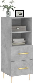 vidaXL Ντουλάπι Γκρι Σκυροδέματος 34,5x34x90 εκ. Επεξεργασμένο Ξύλο