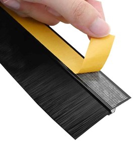 vidaXL Αυτοκόλλητες σφραγίδες πόρτας 12 pcs Μαύρο 100 cm