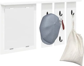 vidaXL Τοίχου Κρεμάστρα Λευκό 85 x 10 x 45 εκ. Επεξεργασμένο ξύλο