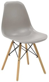 Chair Julita PP grey-natural leg 46x50x82cm 46x50x82 εκ.