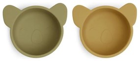 Nuuroo Rosa μπωλ σιλικόνης για σνακ 2τμχ Olive/Yellow
