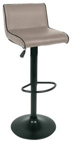 Σκαμπό Μπαρ Nero Capuccino ΕΜ405,3 38x38x63/81-83/101cm Σετ 2τμχ Metal, Technoderma