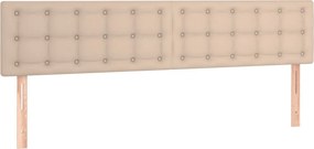 vidaXL Κρεβάτι Boxspring με Στρώμα Καπουτσίνο 120x190εκ.από Συνθ.Δέρμα