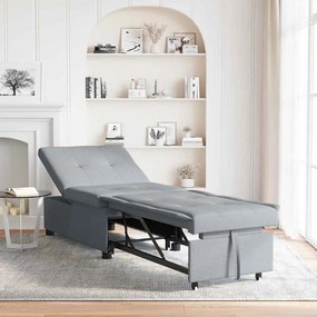 vidaXL Καναπές Κρεβάτι 3 σε 1 - Σχέδιο Pull-Out σε Ανοιχτό Γκρι Υφασμάτινο