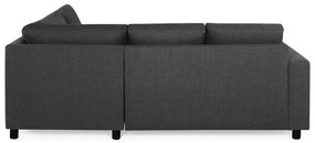 Γωνιακός Καναπές Scandinavian Choice C179, Μαύρο, Ανθρακί, 227x199x86cm, Πόδια: Πλαστική ύλη | Epipla1.gr