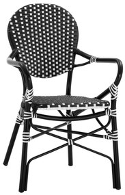 ΠΟΛΥΘΡΟΝΑ ΑΛΟΥΜΙΝΙΟΥ BAMBOO LOOK ΜΕ ΜΑΥΡΟ ΛΕΥΚΟ WICKER HM5793.02 56X63X96Y εκ.
