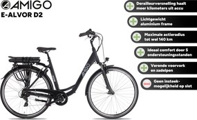 E-Alvor D2 28 Inch 53 cm Women 7SP Rim Brakes Matte blue