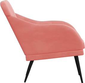 vidaXL Πολυθρόνα Ροζ 63 x 76x 80 εκ. Βελούδινη