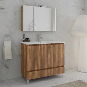 Drop Delta 90 Baroque Oak 92x47 - Πάγκος με Νιπτήρα &amp; Κρυφοντουλαπο