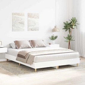 vidaXL Σκελετός Κρεβατιού 2 τμχ. Λευκό 152 x 203 cm Επεξεργασμένο Ξύλο