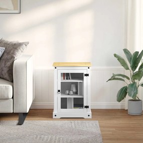 vidaXL Ηχοσύστημα ντουλάπι Λευκό 60 x 50 x 82 εκ Στερεά ξυλεία πεύκου