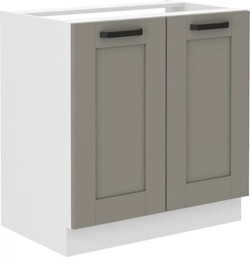Επιδαπέδιο ντουλάπι νεροχύτη Nelor 80 ZL 2F BB-Γκρι σπέσιαλ - Λευκό