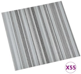 vidaXL Δάπεδο Αυτοκόλλητο Ανοιχτό Γκρι 55 τεμ. 5,11 μ² από PVC