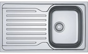 Franke Antea AZN 611-86 Λείος Inox Αντιστρεφόμενος Ανοξείδωτος Νεροχύτης 45cm