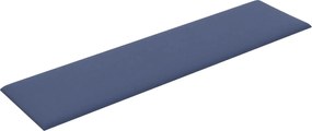 vidaXL Κεφαλάρι Τοίχου 12 pcs 60 x 15 cm Μπλε ύφασμα