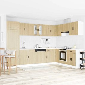 vidaXL Βάση νιπτήρα 2 pcs Καφέ 80 x 46 x 84.5 εκ. Επεξεργασμένο ξύλο