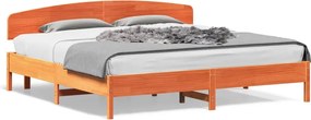 vidaXL Σκελετός Κρεβ. Χωρίς Στρώμα Καφέ Κεριού 180x200 εκ Μασίφ Πεύκο