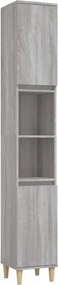 vidaXL Ντουλάπι Μπάνιου Γκρι Sonoma 30x30x190 εκ. Επεξεργασμένο Ξύλο