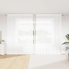 vidaXL Κουρτίνα Δαντέλας με κουρτίνες Floral Λευκό 300 x 260 εκ. Πολυεστέρας