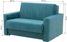 Καναπές - κρεβάτι Chaise-Kafe Anoixto