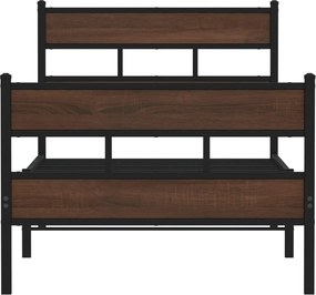 vidaXL Σκελετός Κρεβατιού Χωρίς Στρώμα με Κεφαλάρι και Ποδαρικό