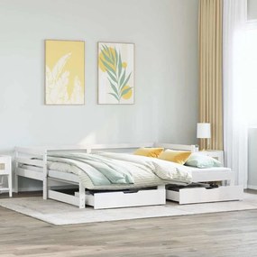 vidaXL Καναπές Κρεβάτι Συρόμενος Χωρίς Στρώμα 80x200 εκ. &amp; Συρτάρια