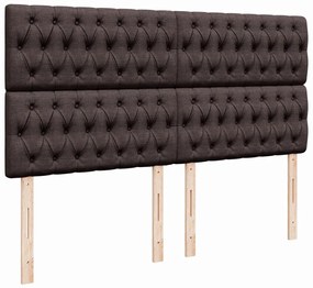 ΚΡΕΒΑΤΙ BOXSPRING ΜΕ ΣΤΡΩΜΑ ΣΚΟΥΡΟ ΚΑΦΕ 200X200 ΕΚ. ΥΦΑΣΜΑΤΙΝΟ 3291397