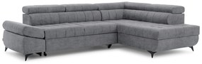 Γωνιακός καναπές/Κρεβάτι Valer L /Γκρι/ 280x97x203/ Δεξιά γωνία BOG2771