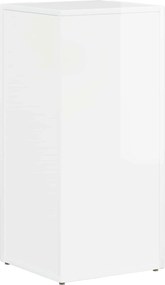vidaXL Πλευρικό Ράφι Υψηλής γυαλάδας λευκό 33 x 32 x 70,5 εκ