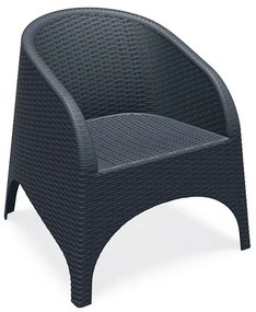 SIESTA ARUBA DARK GREY ΠΟΛΥΘΡΟΝΑ ΠΟΛ/ΝΙΟΥ 74X75X80εκ.53.0006