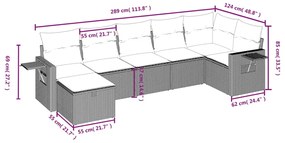 vidaXL Σαλόνι Κήπου Σετ 7 τεμ. Μπεζ Συνθετικό Ρατάν με Μαξιλάρια