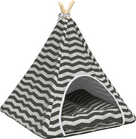 vidaXL Teepee για κατοικίδια με μαξιλάρι 60 x 60 x 70 cm Πολυεστέρας