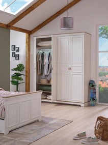 Ντουλάπα Κρεμ / Δρυς GISALER 184.6x54.3x220