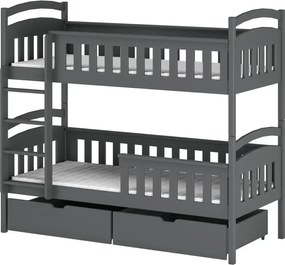 HARRY 80x160 graphite bunk bed Lano Furniture