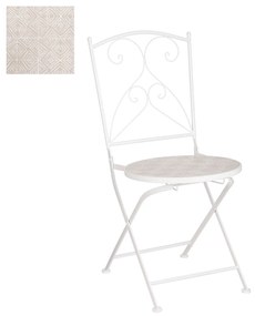 Καρέκλα Μεταλλική Λευκή 40x52x87εκ. Caprice MSA 20-27-037