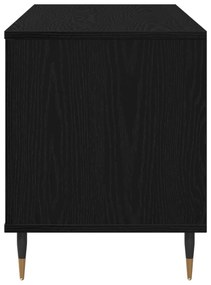 vidaXL Ντουλάπα Δίσκων Μαύρο Δρυς 100x38x48 εκ Επεξεργασμένο Ξύλο
