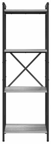 vidaXL Βιβλιοθήκη Γκρι sonoma 40 x 30 x 118 εκ Επεξεργασμένο ξύλο